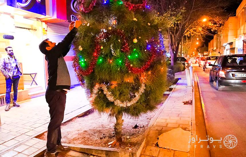 Christmas in streets of Tehran